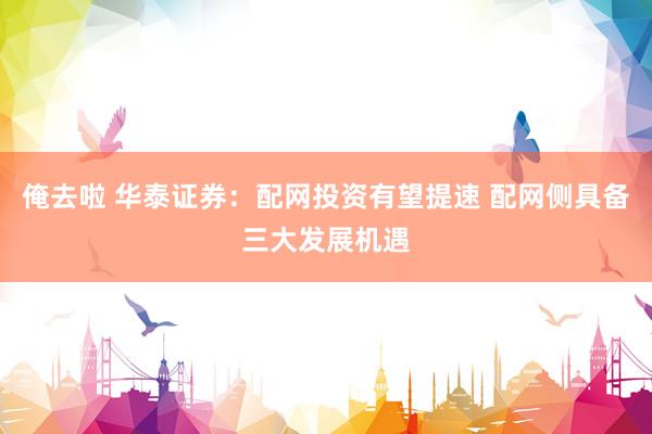 俺去啦 华泰证券：配网投资有望提速 配网侧具备三大发展机遇