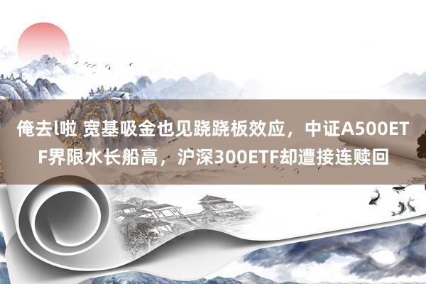 俺去l啦 宽基吸金也见跷跷板效应，中证A500ETF界限水长船高，沪深300ETF却遭接连赎回